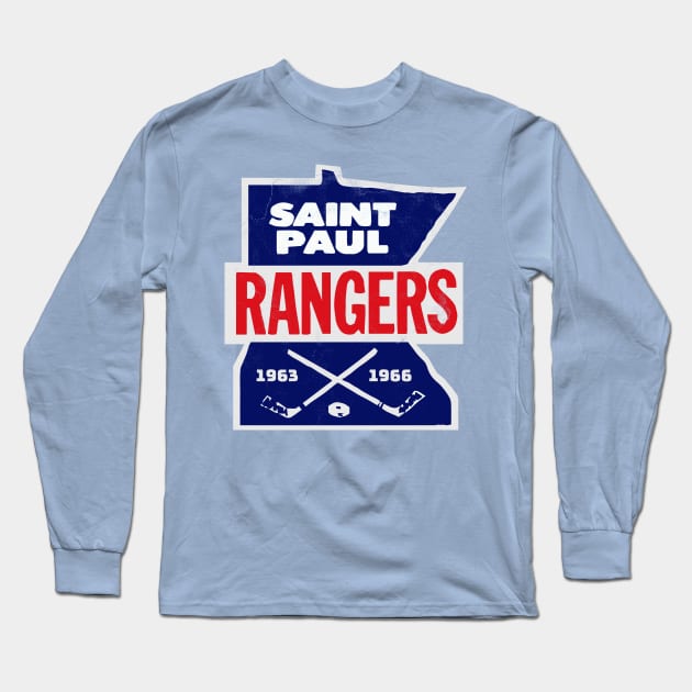 Defunct St. Paul Rangers Hockey Long Sleeve T-Shirt by LocalZonly
